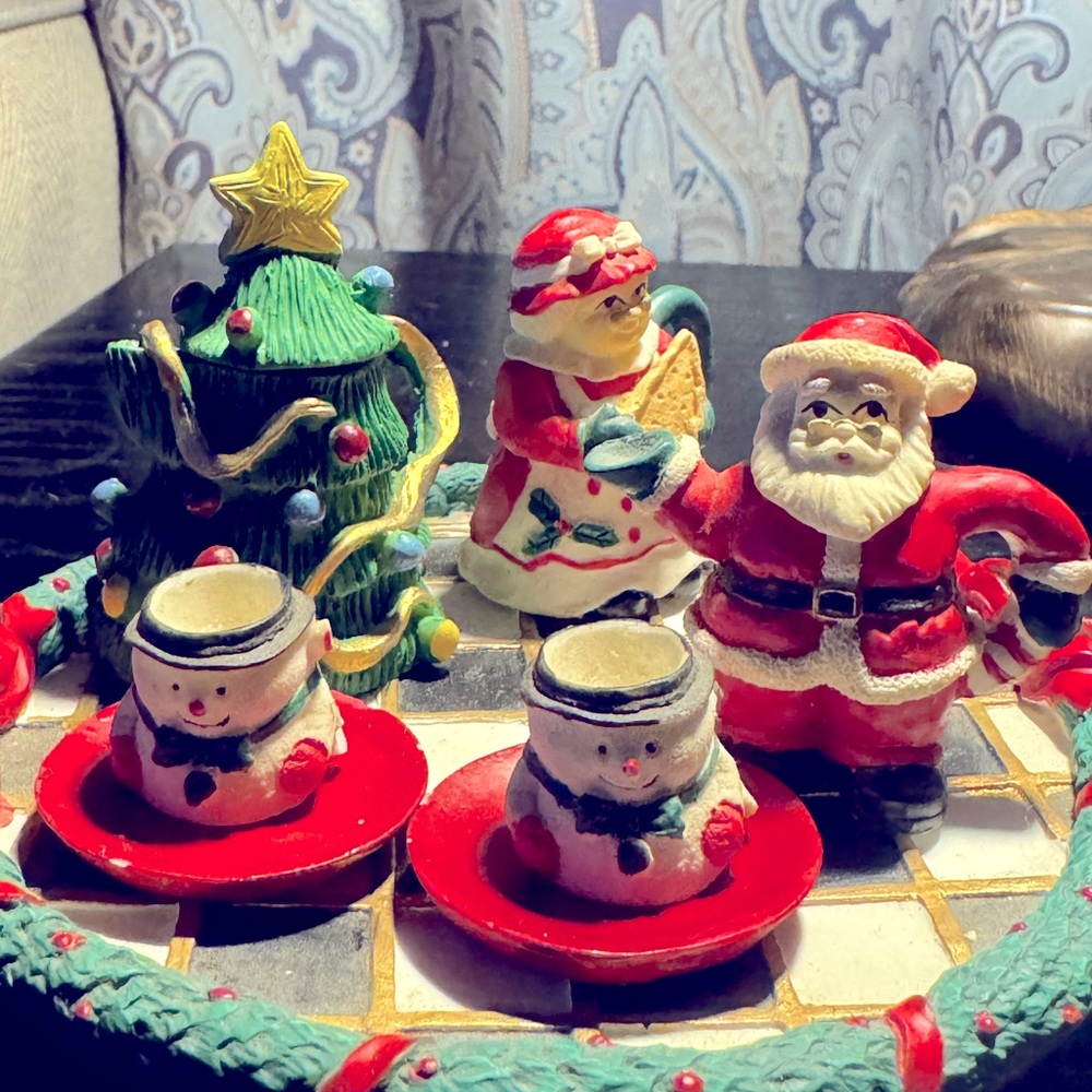 Vintage mini Christmas tea set